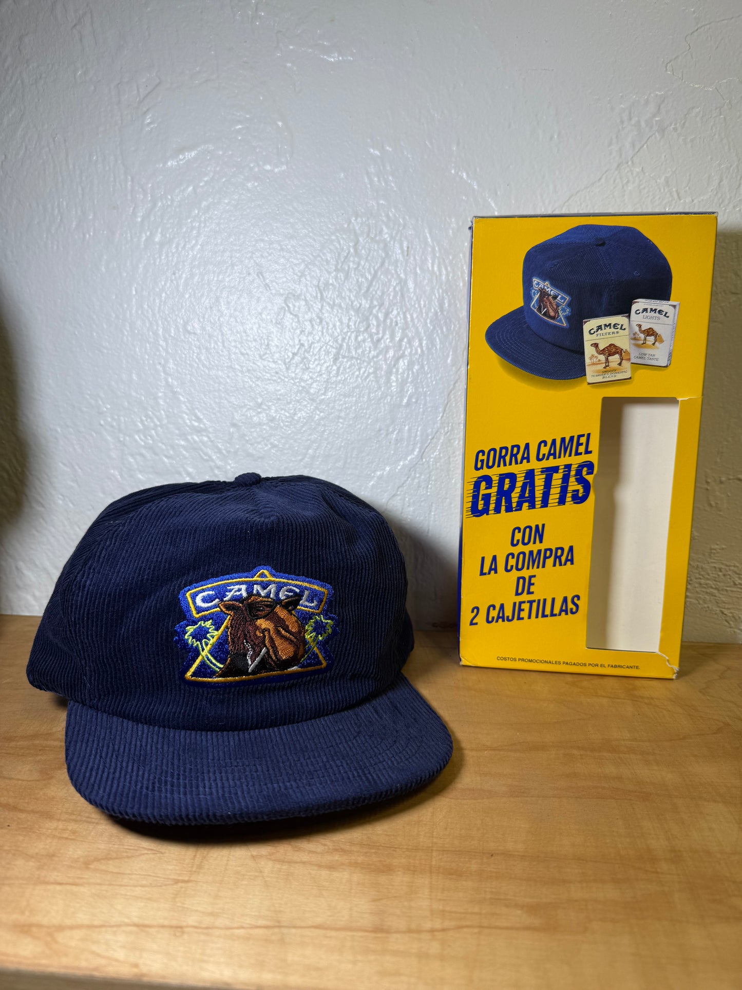 Joe Camel Smooth Dark Blue Corduroy Cap Hat Cigarette Promo