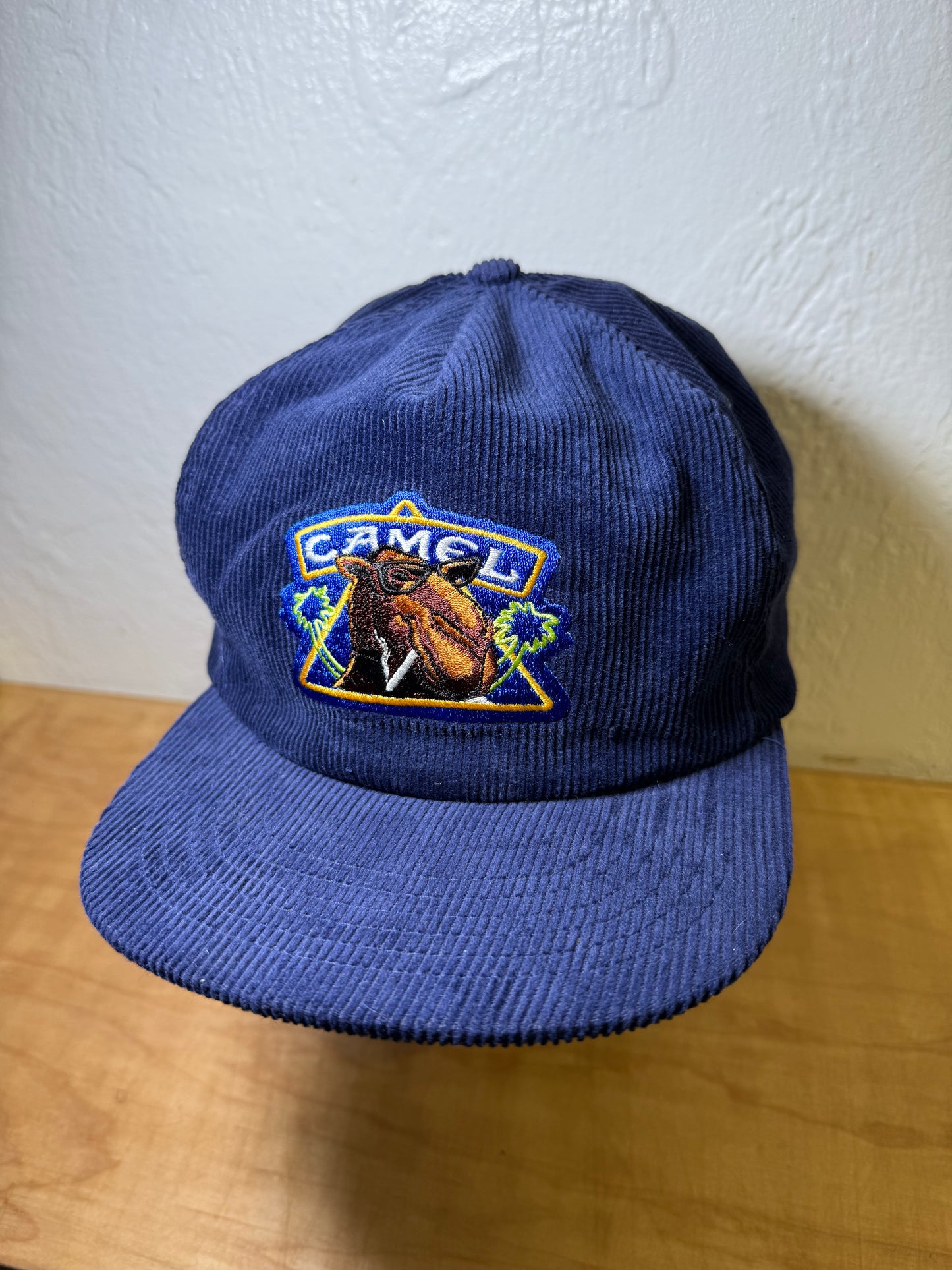 Joe Camel Smooth Dark Blue Corduroy Cap Hat Cigarette Promo