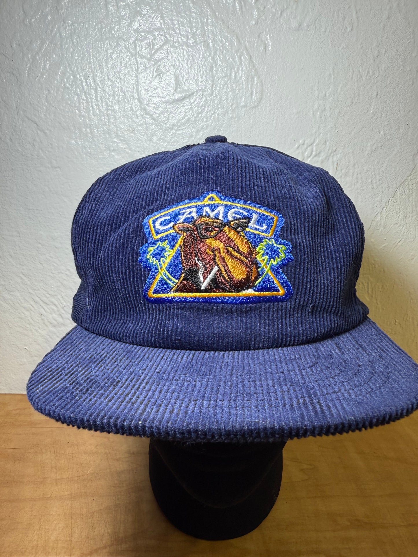 Joe Camel Smooth Dark Blue Corduroy Cap Hat Cigarette Promo