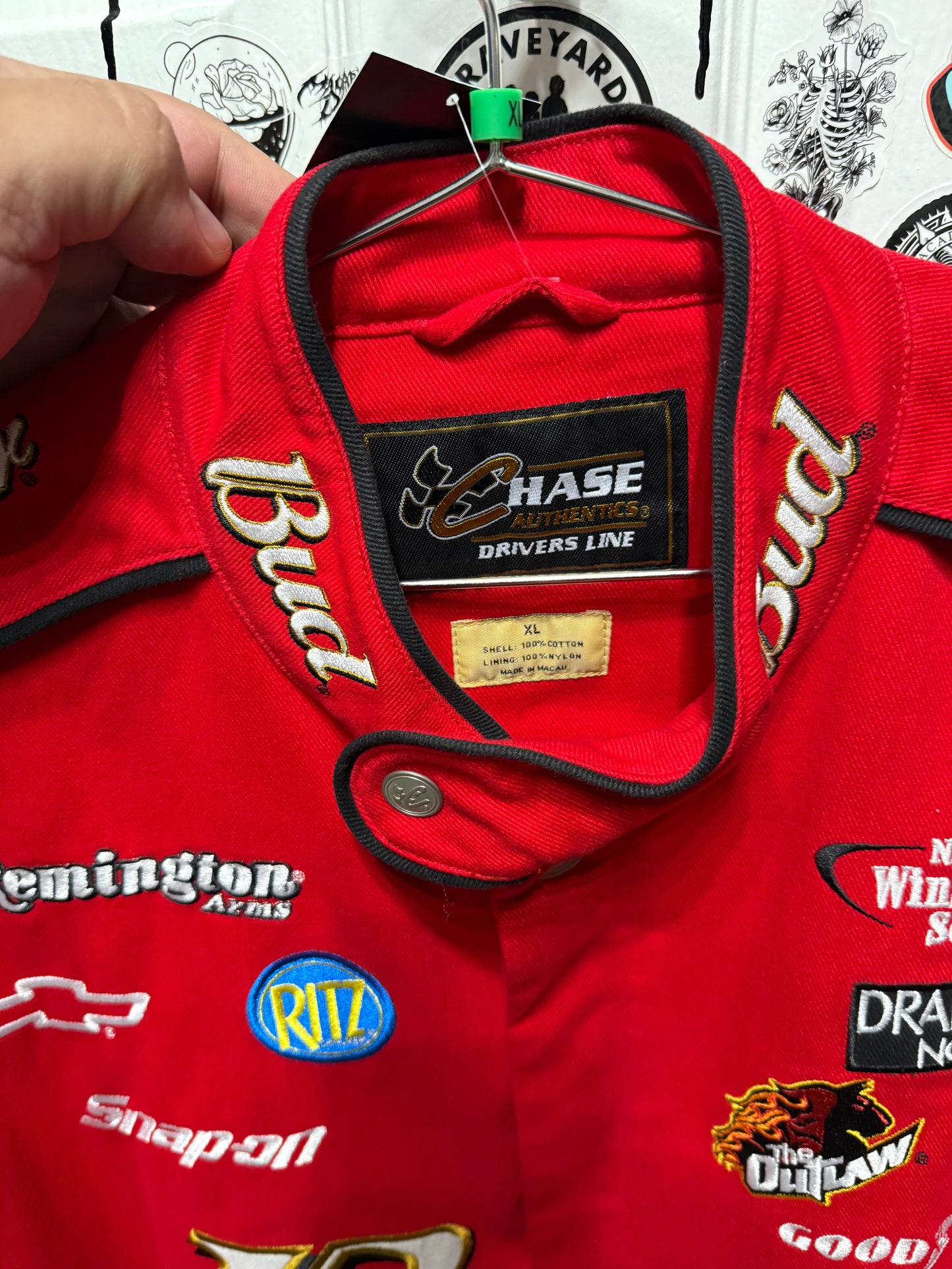 Dale Earnhardt Jr. Nascar Chase Twill Budweiser Men's Jacket  XL