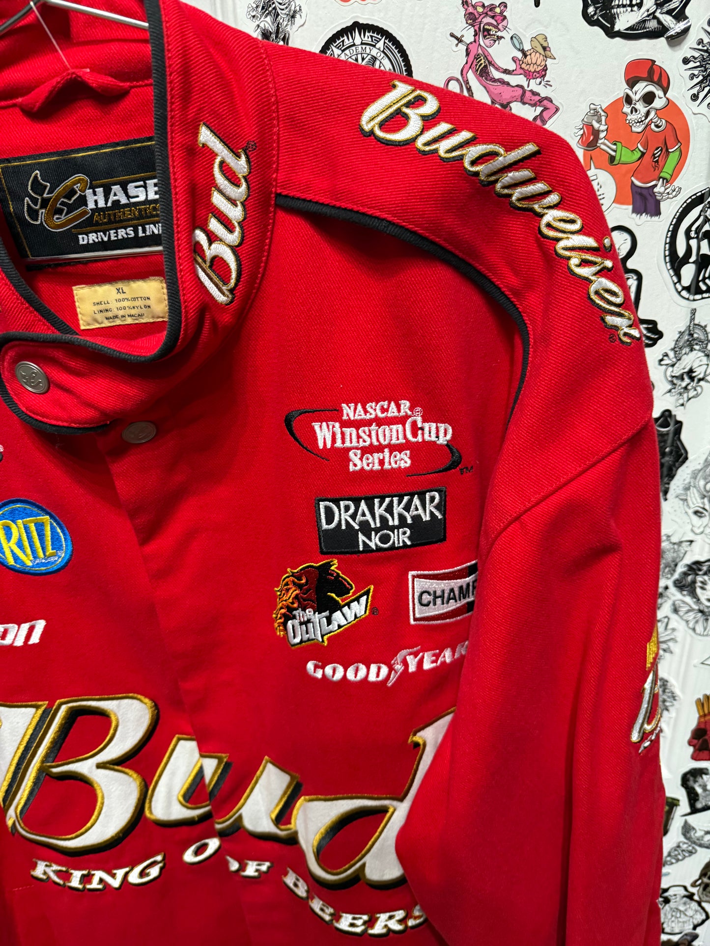 Dale Earnhardt Jr. Nascar Chase Twill Budweiser Men's Jacket  XL