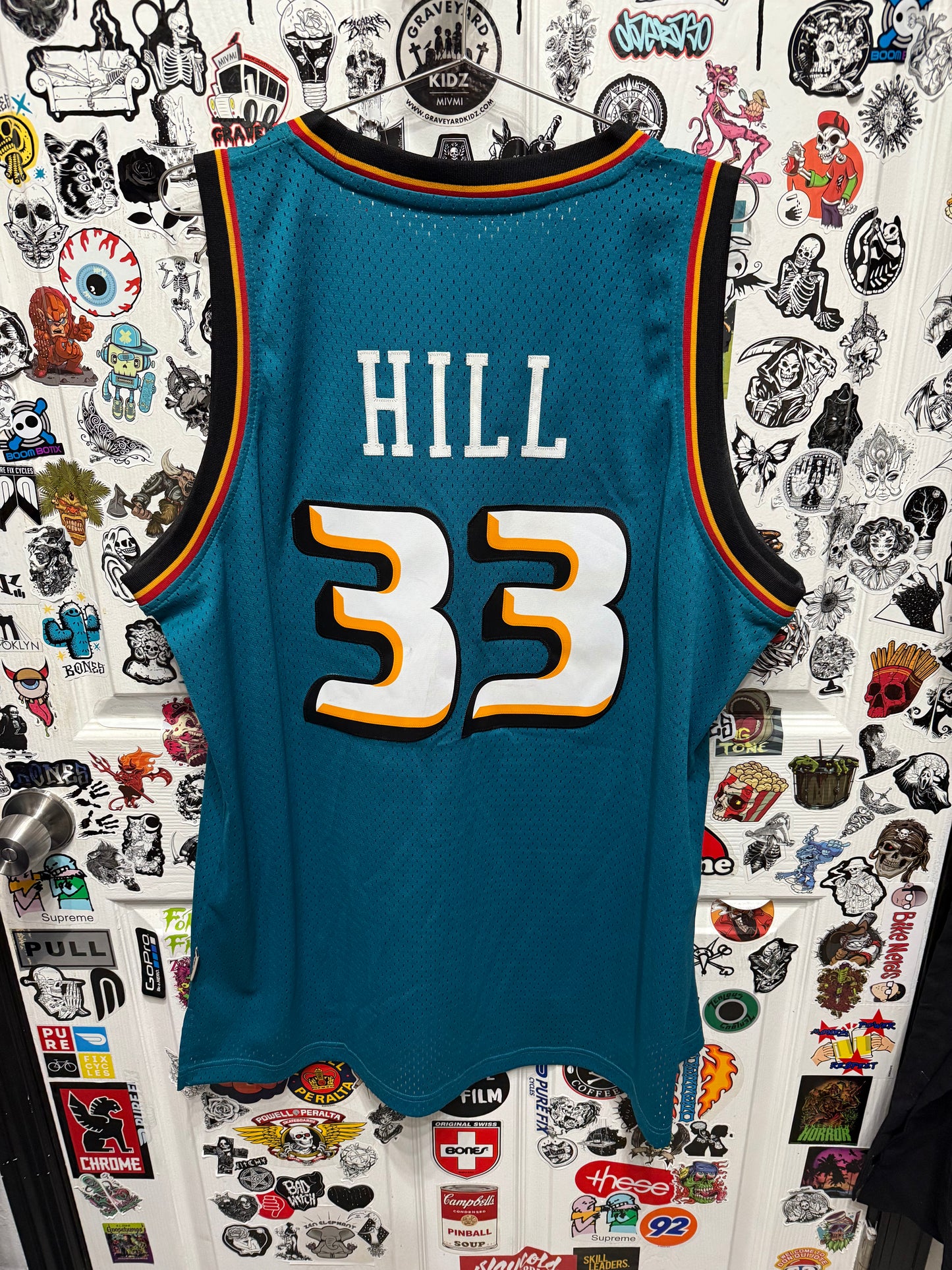 Adidas NBA Hardwood Classics Grant Hill #33 Detroit Pistons Jersey Size XL