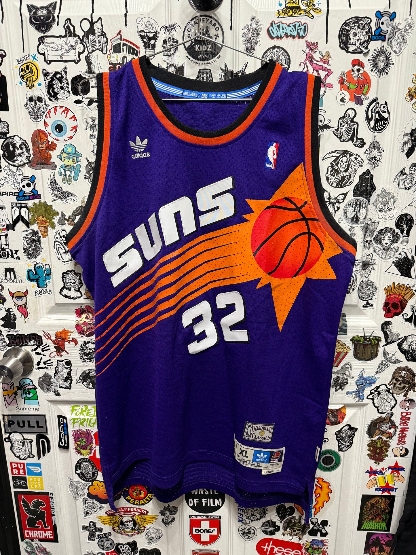 Adidas NBA Hardwood Classics Jason Kidd #32 Phoenix Suns Jersey Size XL