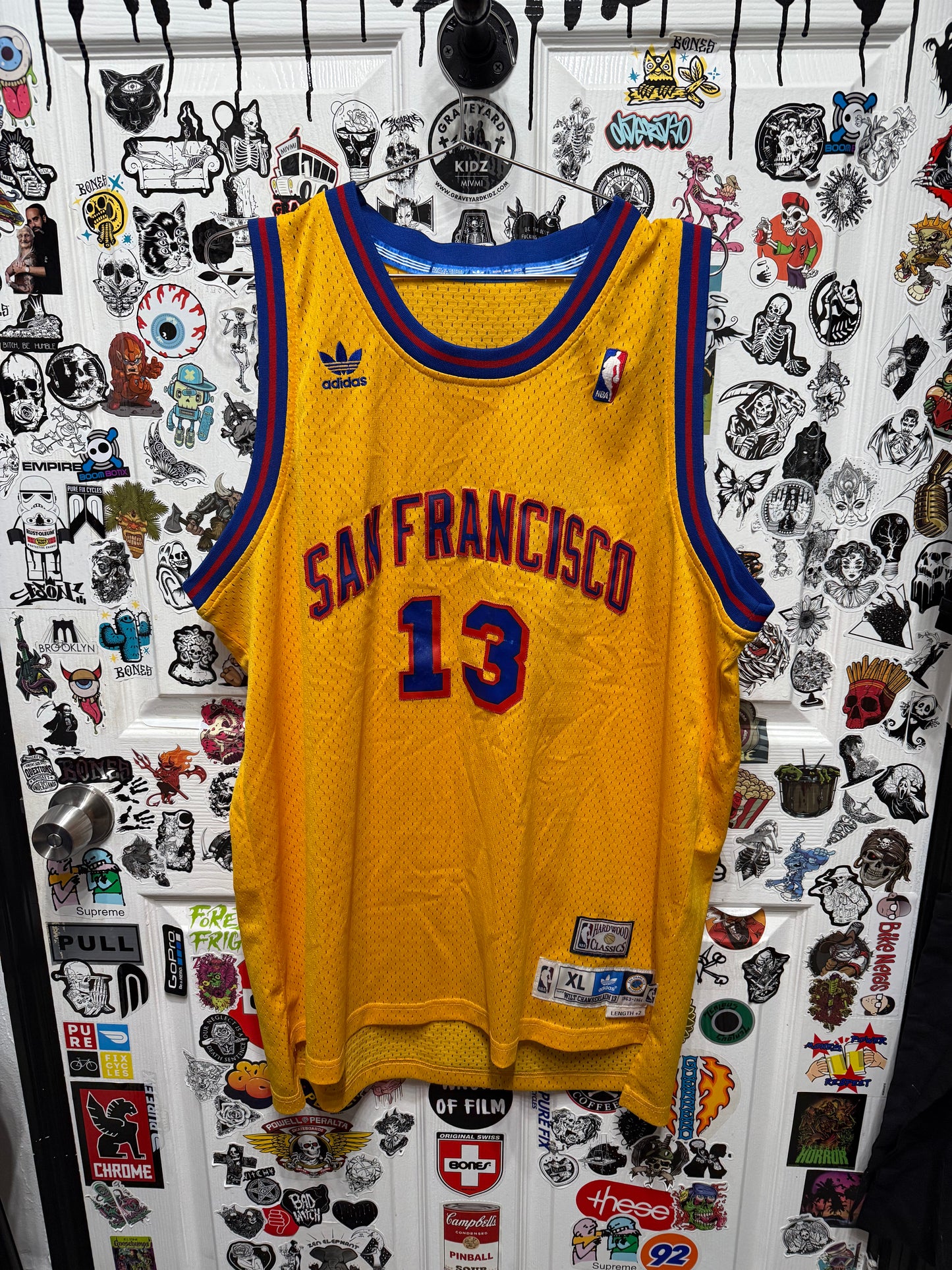 Adidas NBA Hardwood Classics Wilt Chamberlain #32 San Francisco Warriors Jersey Size XL