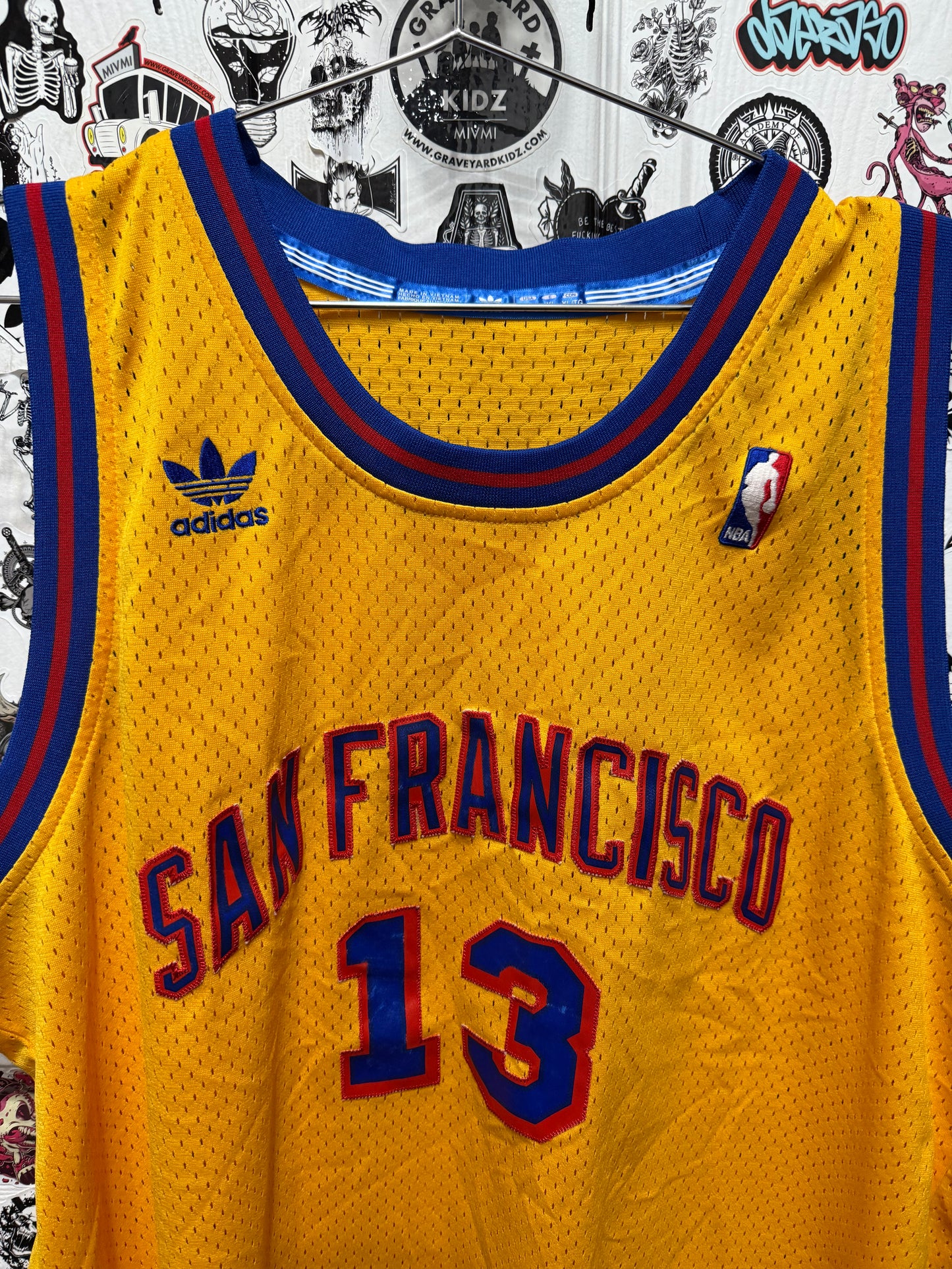 Adidas NBA Hardwood Classics Wilt Chamberlain #32 San Francisco Warriors Jersey Size XL