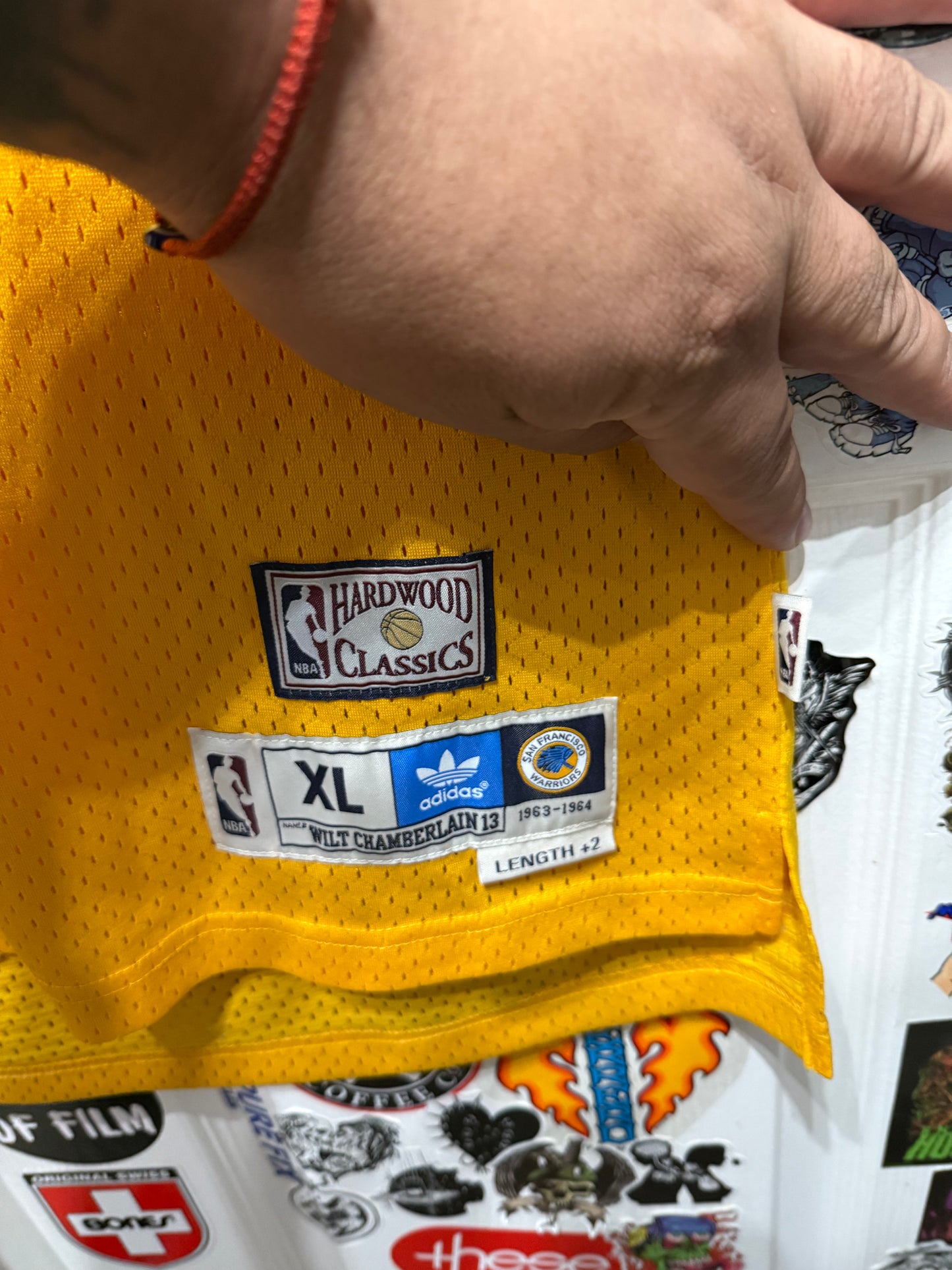 Adidas NBA Hardwood Classics Wilt Chamberlain #32 San Francisco Warriors Jersey Size XL