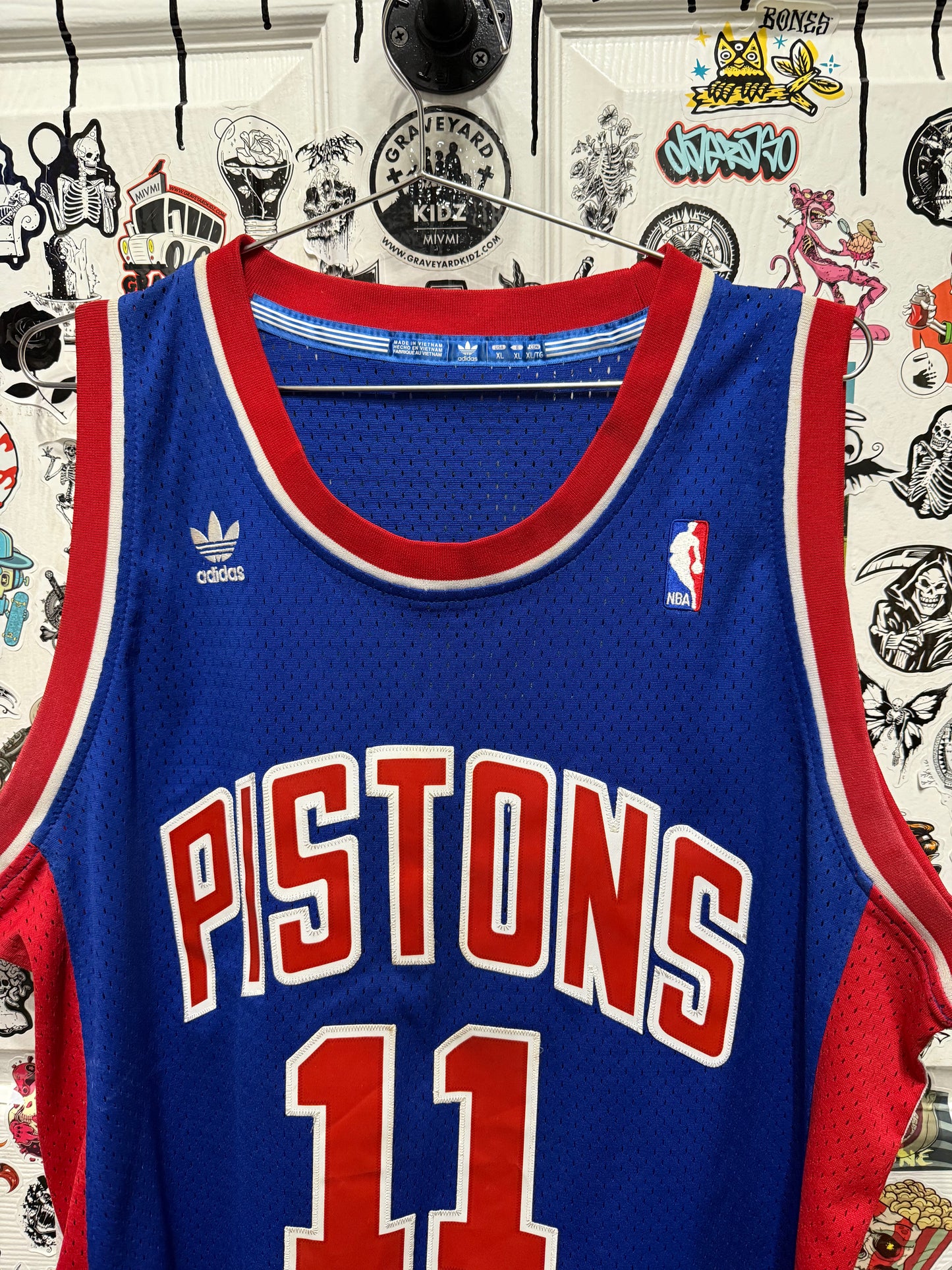 Adidas Hardwood Classics Isiah Thomas #11 Detroit Pistons Jersey Size XL