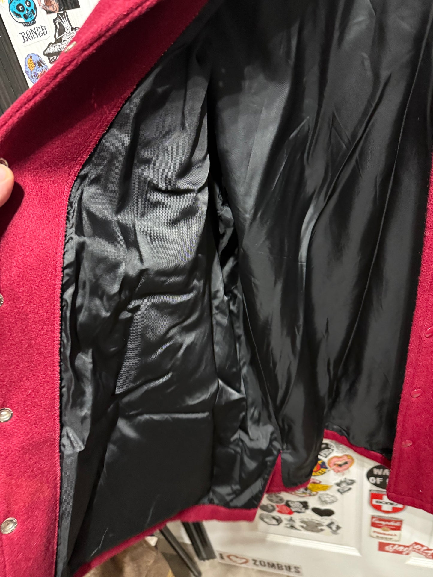 Vintage 1950s Coane Varsity Jacket Wool Letterman Coat Maroon “C” Patch Size 42
