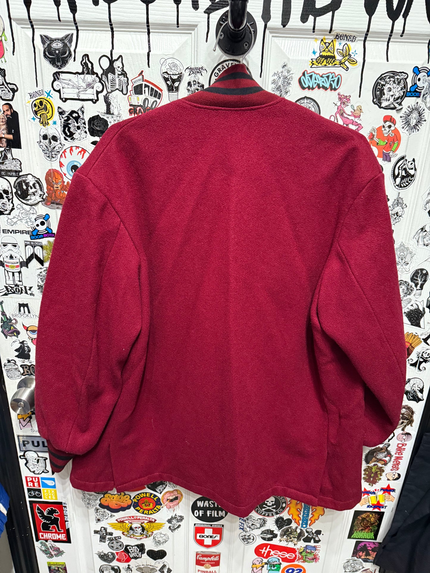 Vintage 1950s Coane Varsity Jacket Wool Letterman Coat Maroon “C” Patch Size 42