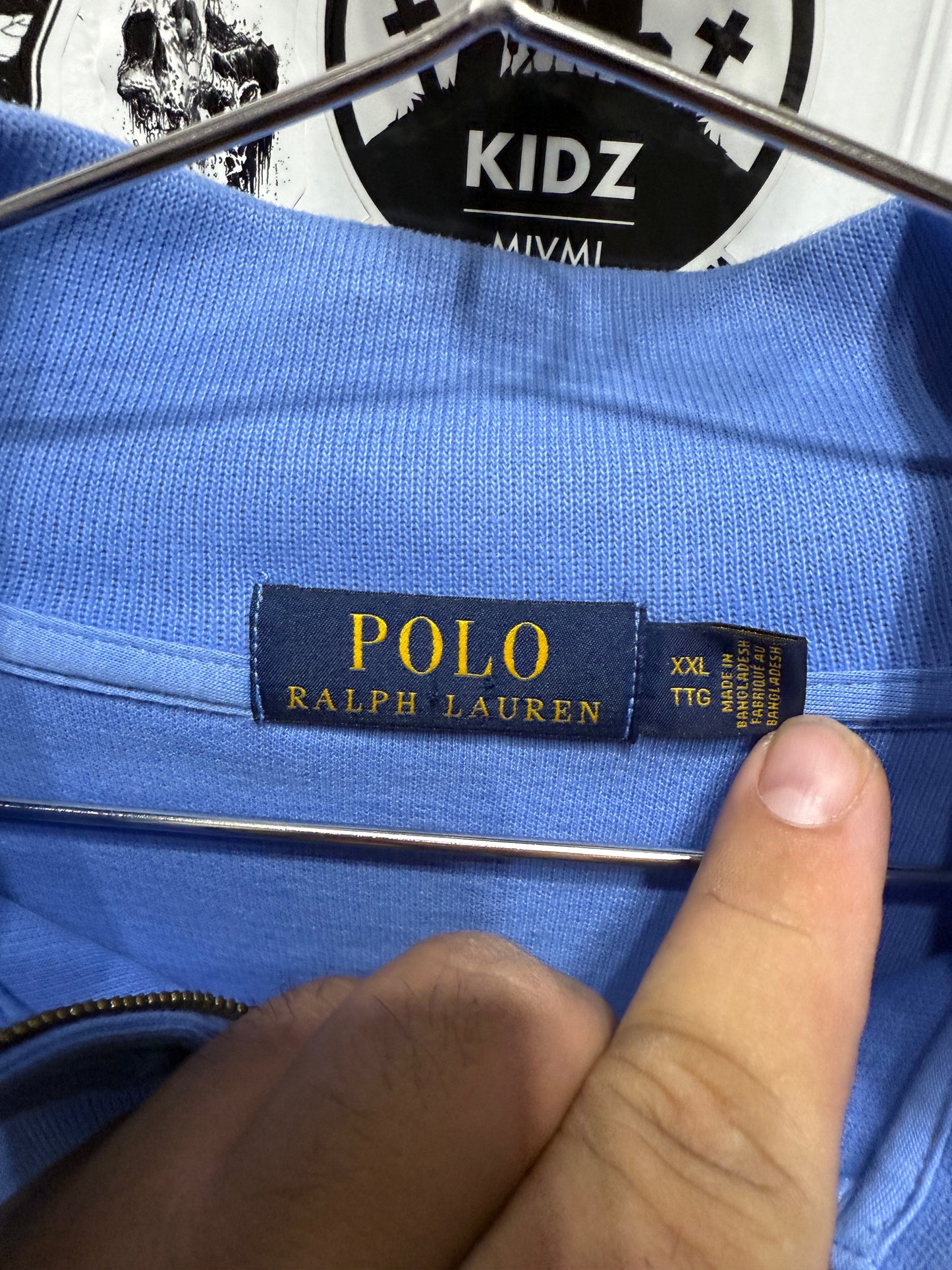 Polo Ralph Lauren Shirt Men 1/4 Zip Pullover Brown Pony Long Sleeve Size 2XL