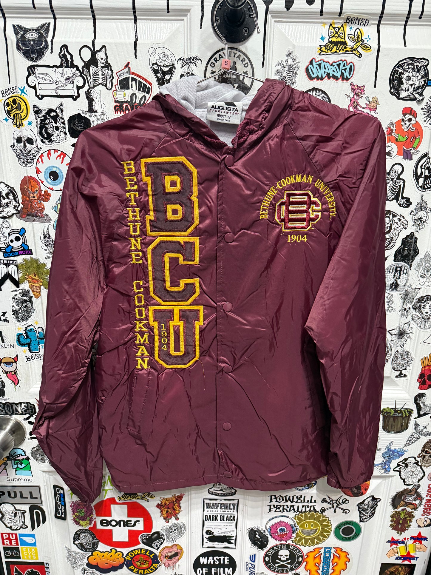 90s Bethune Cookman Varsity Rain Windbreaker Jacket Size S