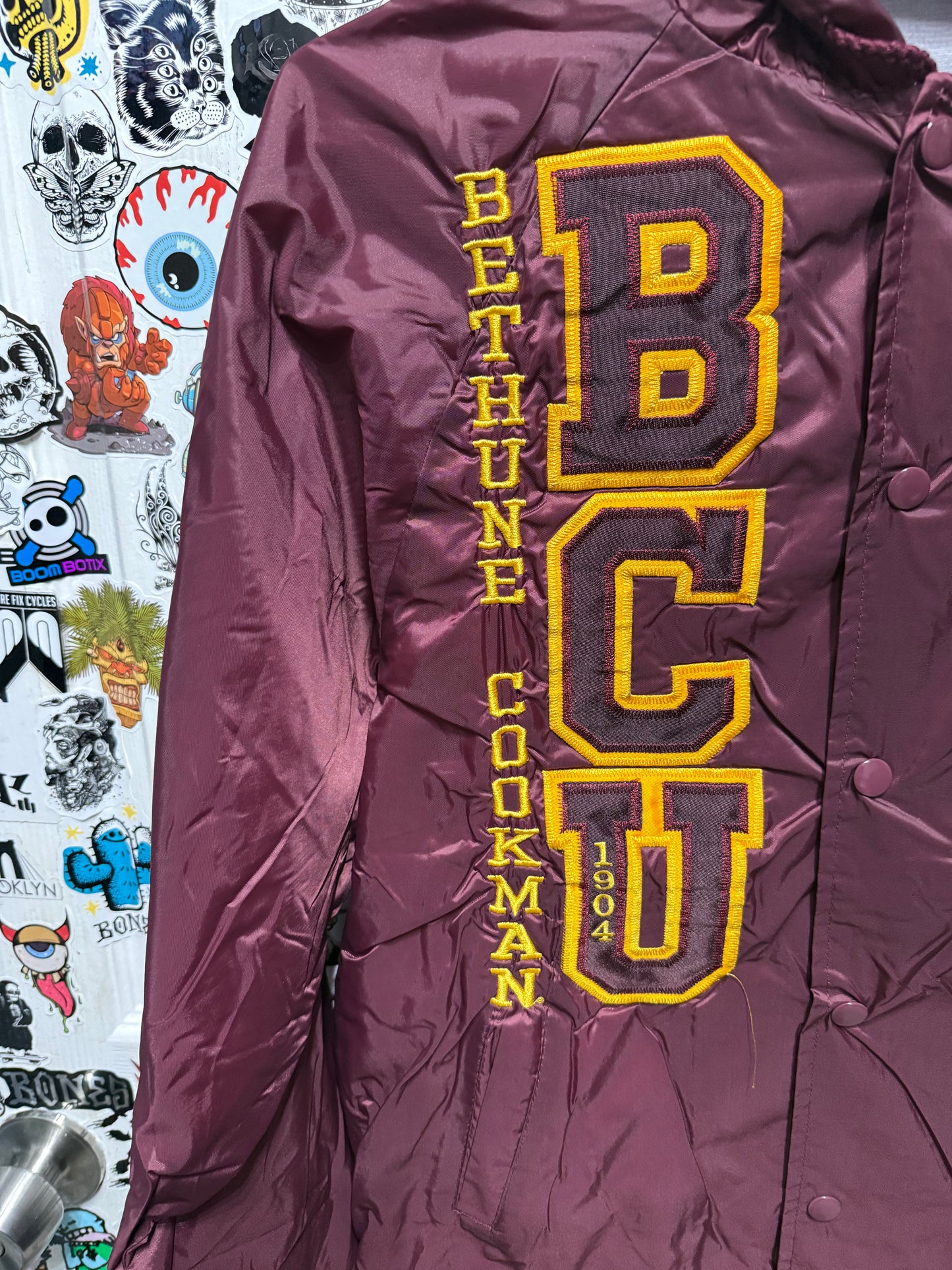 90s Bethune Cookman Varsity Rain Windbreaker Jacket Size S
