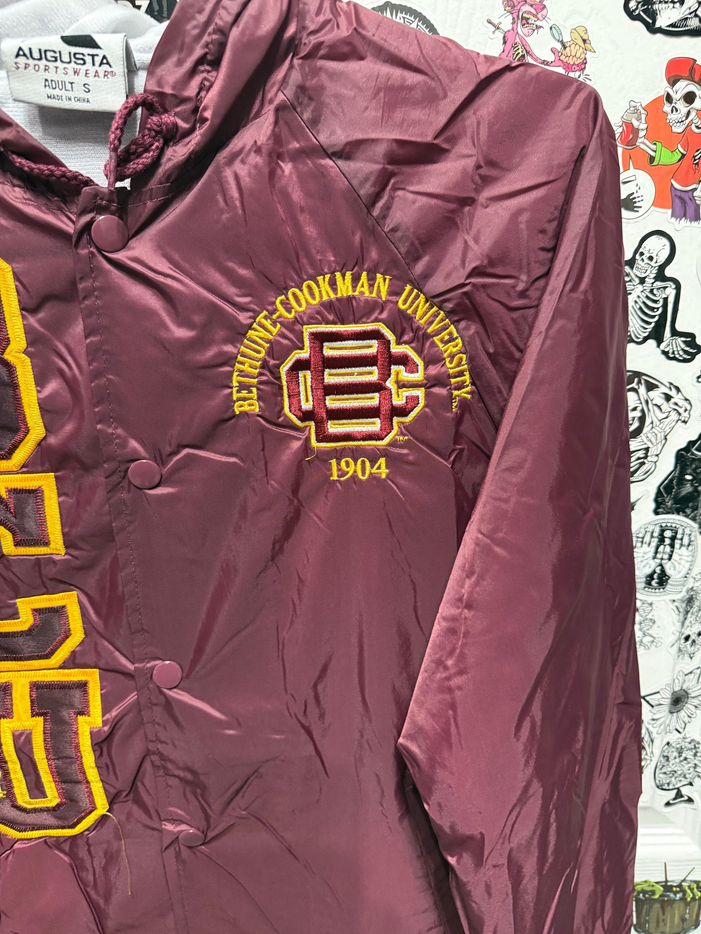 90s Bethune Cookman Varsity Rain Windbreaker Jacket Size S