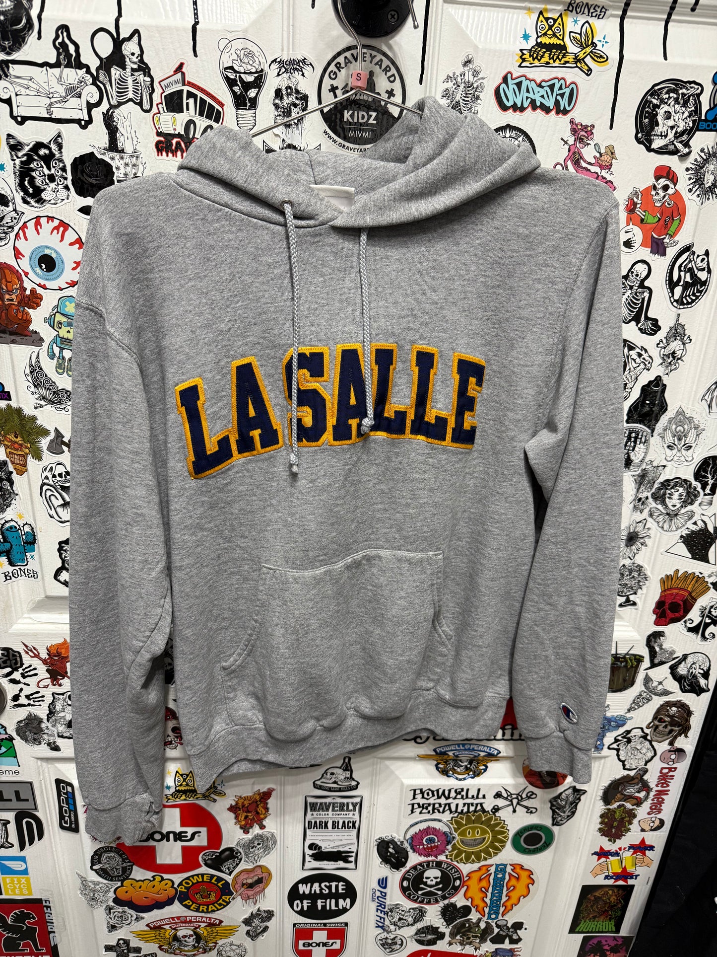Champion La Salle University Hoodie College Sweater (Distressed Cuff) Size S