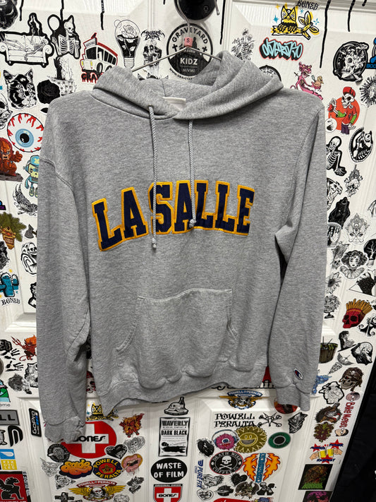 Champion La Salle University Hoodie College Sweater (Distressed Cuff) Size S