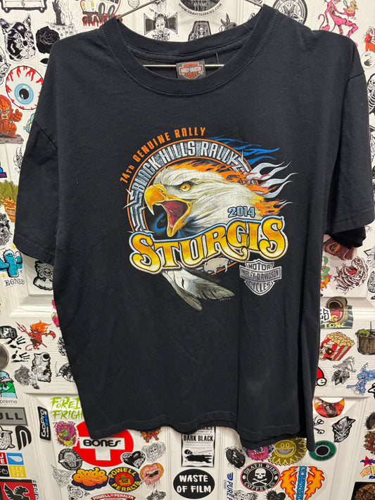 Harley Davidson Deadwood South Dakota Sturgis Black Hills Rally Shirt Size Large