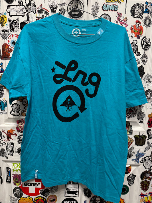 Lifted Research Group LRG Roots Equipment Aqua T Shirt Mens Size Large
